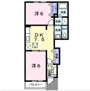 エステート・A II【1階】の間取り