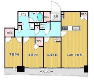 幕張ベイパークライズゲートタワー【32階】の間取り