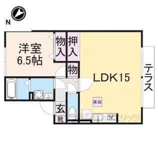 アパートメントffA棟【1階】の間取り