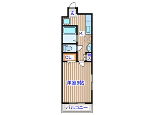 STUDIO北仙台【7階】の間取り