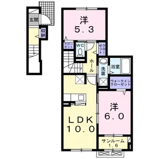ベル ラ ヴィ【2階】の間取り