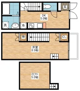 カロンHAYAMAの間取り