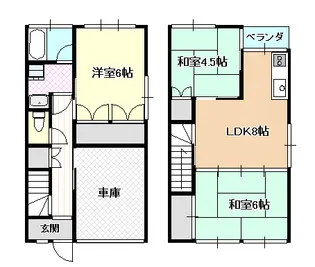 岡山県岡山市北区花尻あかね町【一戸建】の間取り