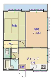 メゾンマキ【1階】の間取り