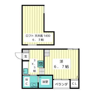 BW flat【1階】の間取り