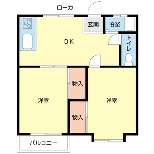 2DKの間取り画像
