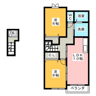 パレ コリーヌ【2階】の間取り