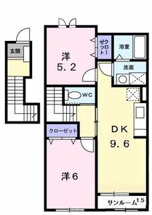 メゾン・ド・ヴェルジェ【2階】の間取り