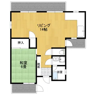 第一南ヶ丘ハイツ【2階】の間取り