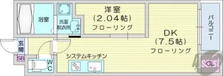 プラシード幸町【3階】の間取り