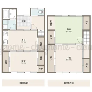 富山県南砺市福光西町【一戸建】の間取り