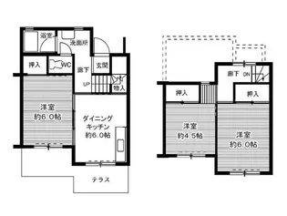 ビレッジハウス笹川55号棟【1階】の間取り