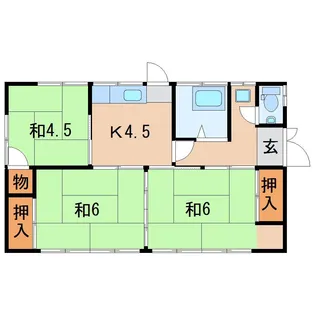 福島県伊達郡川俣町飯坂字下中居【一戸建】の間取り