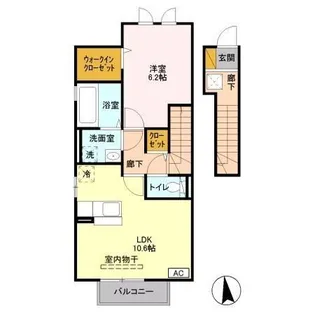 1LDKの間取り画像