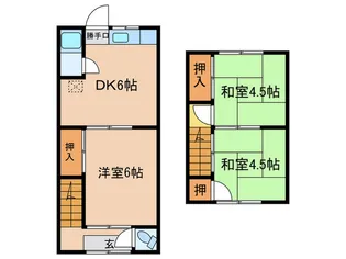 愛知県岩倉市下本町西沼【一戸建】の間取り