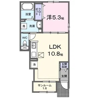 サニーガーデン K【1階】の間取り