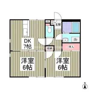 シティハイツブリッジB【1階】の間取り