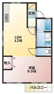 マンションギュゼールII【1階】の間取り