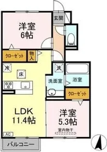 岐阜県岐阜市鏡島中1【アパート】の間取り