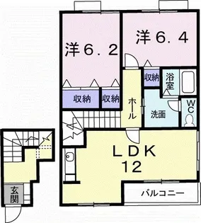 香川県高松市十川東町【アパート】の間取り