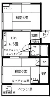 横溝コーポ【2階】の間取り