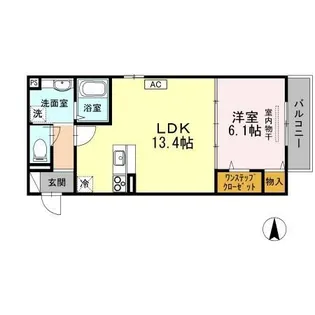 バトー 一文字【2階】の間取り