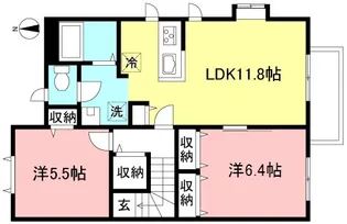 東京都狛江市西野川2【アパート】の間取り