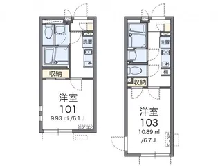 クレイノ幸【3階】の間取り