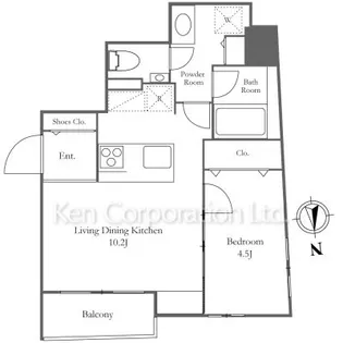N PLACE白金【3階】の間取り