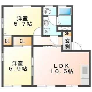 ハーモニーヒル【1階】の間取り