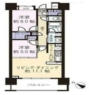 クレストシティレジデンス【3階】の間取り
