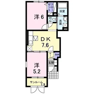 新潟県燕市八王寺【アパート】の間取り