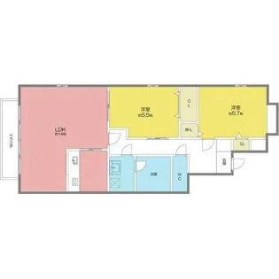 愛知県名古屋市守山区桔梗平2【アパート】の間取り