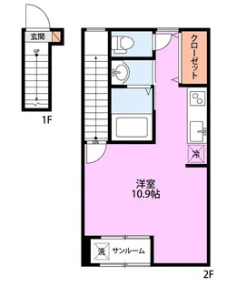 リビンド新大【2階】の間取り