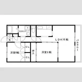 黒松クレスト【5階】の間取り