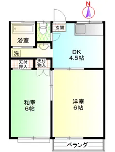 八代ハイツ【2階】の間取り