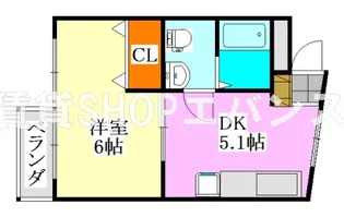 ハイツリバーランドII【3階】の間取り
