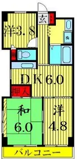 北小岩ワイエムガーデン【4階】の間取り