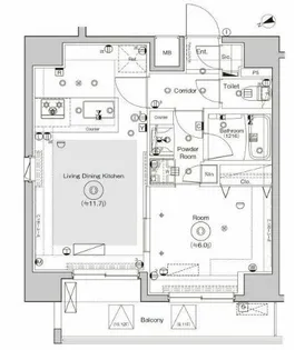 SYFORME NISHI-OI【11階】の間取り