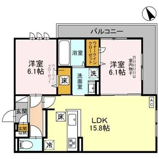 パサログランデ浜寺諏訪森II【1階】の間取り