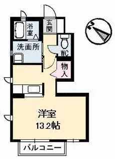 広島県福山市北本庄3【アパート】の間取り