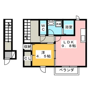 エスポワール高崎【2階】の間取り