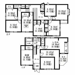 千葉県船橋市飯山満町3【一戸建】の間取り
