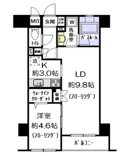 アトラスタワー西早稲田【2階】の間取り