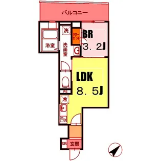 ベイサイドヒルズ関内【3階】の間取り