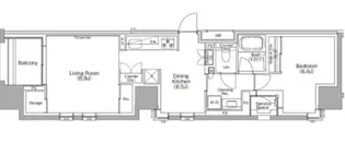 神奈川県横浜市中区羽衣町2【マンション】の間取り