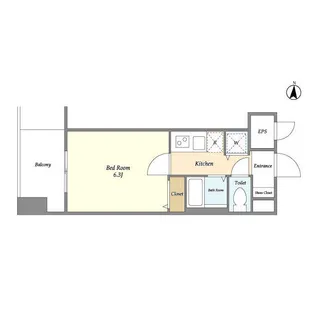 アクシーズタワー川口栄町I【7階】の間取り