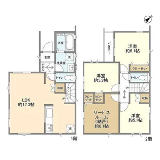 埼玉県さいたま市見沼区大字南中丸【一戸建】の間取り