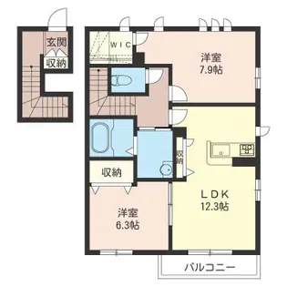 リラフォートB【2階】の間取り