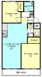 リバーサイドハイツ【3階】の間取り